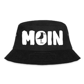 Mondsilhouette mit Pinguin - Bucket Hat - Schwarz - Vorne - Lela (165cm)