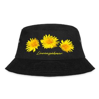 Löwenzahn Pusteblume Löwenzähmer Löwe - Bucket Hat - Schwarz - Vorne