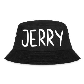 Jerry Custom Name Schriftart Text Geburtstag - Bucket Hat - Schwarz - Vorne - Lela (165cm)