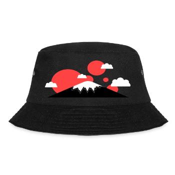 Japan Mountains - Bucket Hat - black - Front - Lela (165cm)