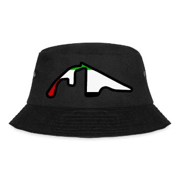 Abu Dhabi Rennstrecke mit Flagge - Bucket Hat - Schwarz - Vorne - Lela (165cm)