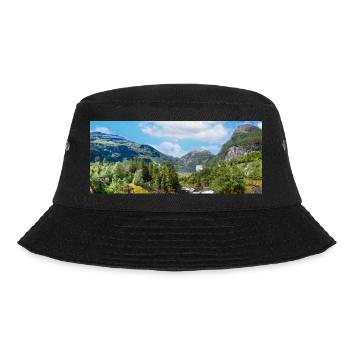 Geiranger panorama Storseterfossen Norwegen - Bucket Hat - Schwarz - Vorne - Lela (165cm)