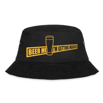 Beer Me Getting Married - Bucket Hat - black - Front - Lela (165cm)