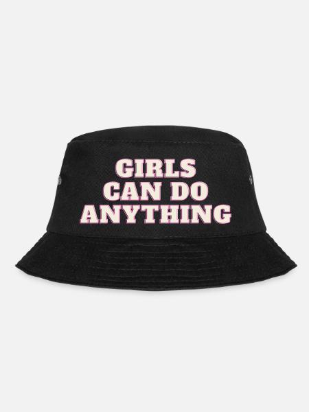 Girls can do anything - Bucket Hat - Schwarz