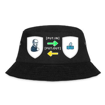 Put;in, Put;out - Bucket Hat - Schwarz - Vorne - Lela (165cm)