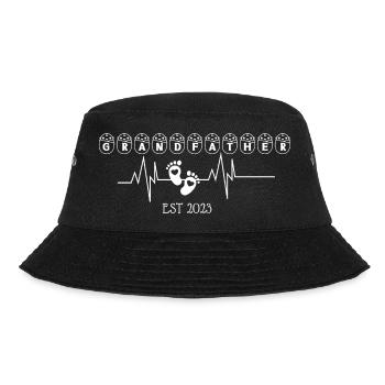 Grandfather EST 2003 Heartbeat - Bucket Hat - black - Front - Lela (165cm)