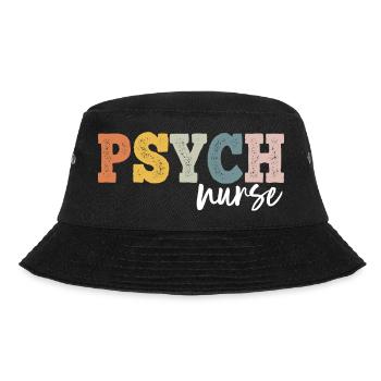 Psych Nurse Dialysis Nursing RN - Bucket Hat - Schwarz - Vorne - Lela (165cm)