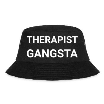Therapist Gangsta - Bucket Hat - black - Front - Lela (165cm)