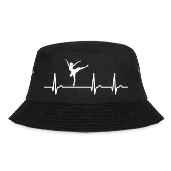 ECG curve - heart curve - pulse - ballet - art - Bucket Hat - black - Front - Lela (165cm)