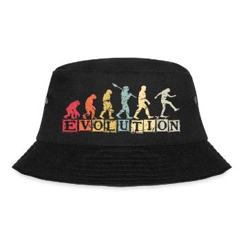 Evolution Skateboarding Skate Retro Streetwear - Bucket Hat - Schwarz - Vorne - Lela (165cm)