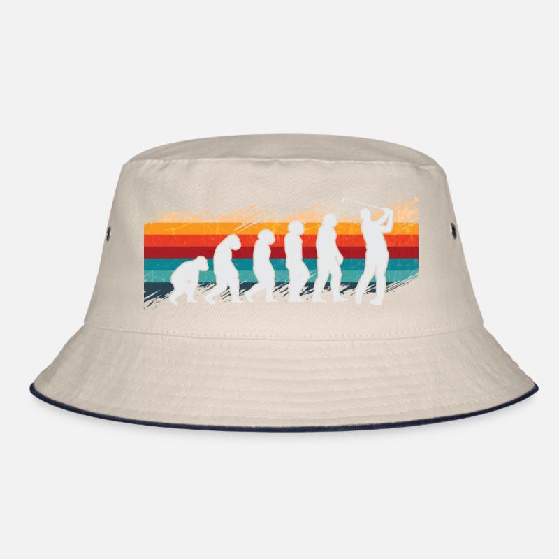 Golf Evolution From Monkey To Men BBall Lovers Bucket Hat