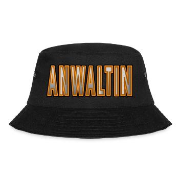 Anwaltin - Mütze - Silver - Advokat - Bucket Hat - Schwarz - Vorne - Lela (165cm)