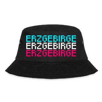 Erzgebirge Retro Synthwave - Bucket Hat - Schwarz - Vorne - Lela (165cm)