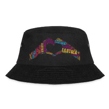 lgbtqia+ t shirt hands heartshape word lgbt - Bucket Hat - black - Front - Lela (165cm)