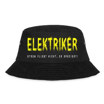 Elektriker Handwerker Design - Bucket Hat - Schwarz - Vorne - Lela (165cm)