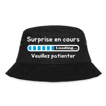surprise en cours veuillez patienter drole humour - Bob - noir - Devant - Lela (165cm)