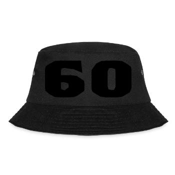 60. 60 YEARS. 60th ANNIVERSARY. 60TH BIRTHDAY. - Bucket Hat - black - Front - Lela (165cm)