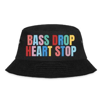 bass drop heart stop - Bucket Hat - black - Front - Lela (165cm)