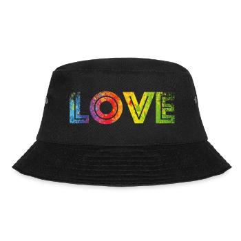 LOVE colours speckled - Bucket Hat - Schwarz - Vorne - Lela (165cm)