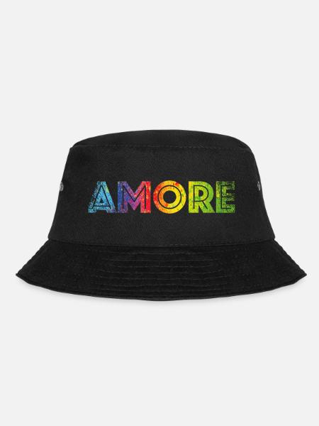 AMORE colours speckled - Bucket Hat - Schwarz