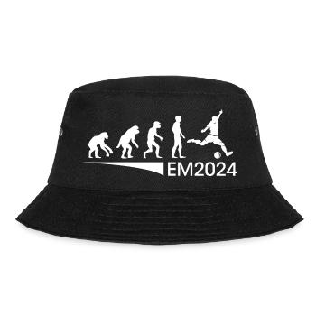 EM 2024 Evolution Fußball Freunde Mannschaft icon - Bucket Hat - Schwarz - Vorne - Lela (165cm)