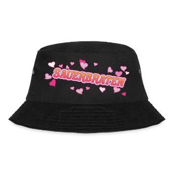 Sauerbraten ein Design für den Braten Fan - Bucket Hat - Schwarz - Vorne - Lela (165cm)