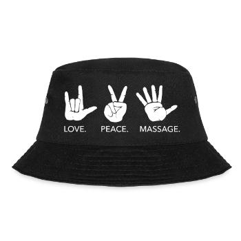 Love Peace Massage Therapist Masseuse Body - Bucket Hat - black - Front - Lela (165cm)
