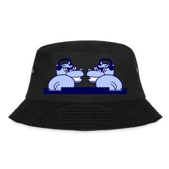 2 DJ Nilpferde Team Lustig Mischpult Freunde Party - Bucket Hat - Schwarz - Vorne - Lela (165cm)