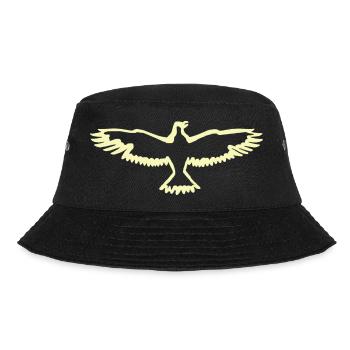 Flügel-Silhouette des Vogels - Bucket Hat - Schwarz - Vorne - Lela (165cm)