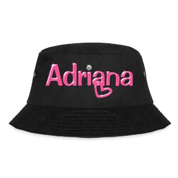 Adriana Name Ballonschrift - Bucket Hat - Schwarz - Vorne - Lela (165cm)