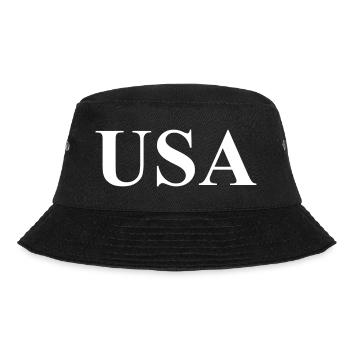 Logo des États-Unis Slogan - États-Unis d’Amérique - Bob - noir - Devant - Lela (165cm)