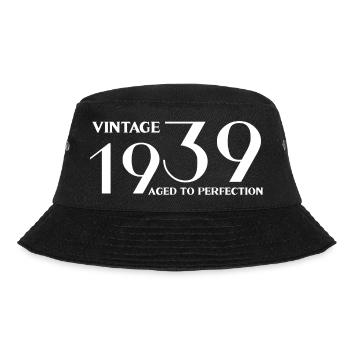 Vintage 1939 aged to perfection - Bucket Hat - black - Front - Lela (165cm)