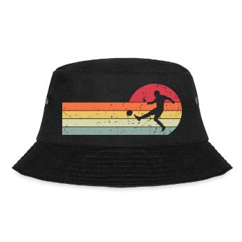 Fußball Retro Vintage - Bucket Hat - Schwarz - Vorne - Lela (165cm)