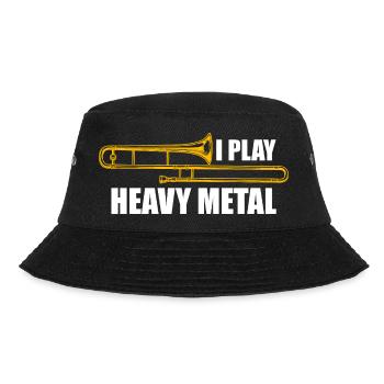 Heavy metal Posaune Posaunenspieler Posaunist - Bucket Hat - Schwarz - Vorne - Lela (165cm)