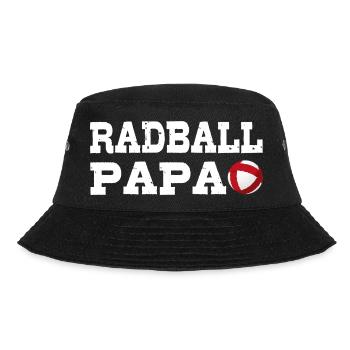 Radball, Radballer, Hallenradsport, Papa - Bucket Hat - Schwarz - Vorne - Lela (165cm)