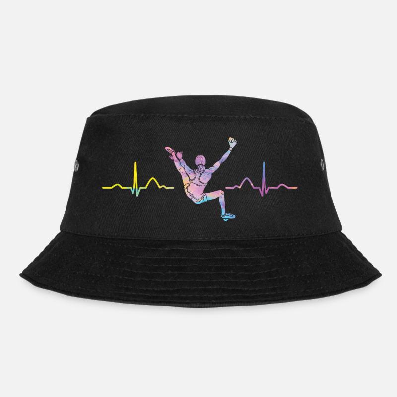 Boulderer Herzschlag Boulder Bouldern - Bucket Hat - Schwarz