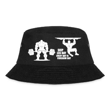 Skip Leg Day! Boulderer vs. Bodybuilder Shirt - Bucket Hat - Schwarz - Vorne