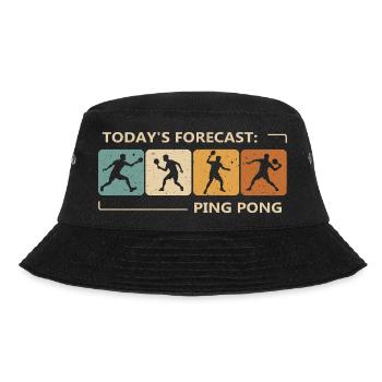 Tischtennis Vorhersage Für Heute Ist Ping-Pong - Bucket Hat - Schwarz - Vorne