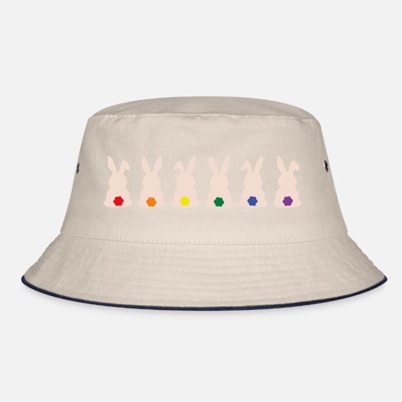 Rainbow Bunny Bucket Hat