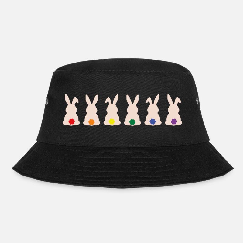 Lapin arc-en-ciel - Bob - noir