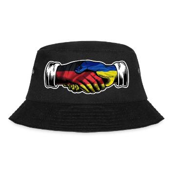 I Stand With Ukraine Germany German Flag - Bucket Hat - black - Front - Lela (165cm)