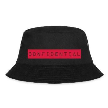 Confidential! Confidential and secret as slogan - Bucket Hat - black - Front - Lela (165cm)