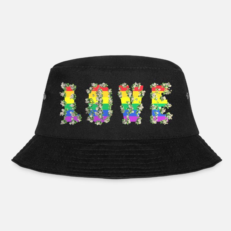 Love LGBT Colors - Bucket Hat - black