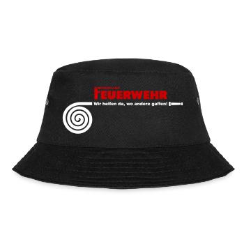 Wir helfen da wo andere gaffen - Bucket Hat - Schwarz - Vorne - Lela (165cm)