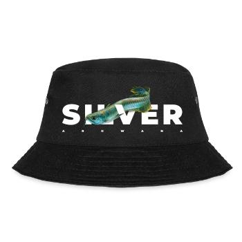 Silberner Arowana Monster Fischhüter - Bucket Hat - Schwarz - Vorne - Lela (165cm)