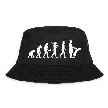 Erzieherin Erzieher Evolution Pädagoge Geschenk - Bucket Hat - Schwarz - Vorne - Lela (165cm)