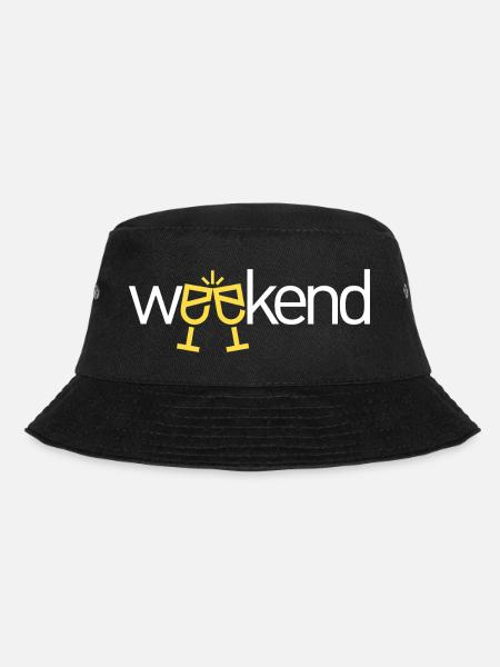 Weekend - endlich wochenende - Bucket Hat - Schwarz