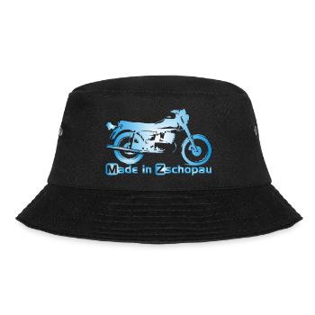 MZ ETZ250 Made in Zschopa - Bucket Hat - Schwarz - Vorne - Lela (165cm)