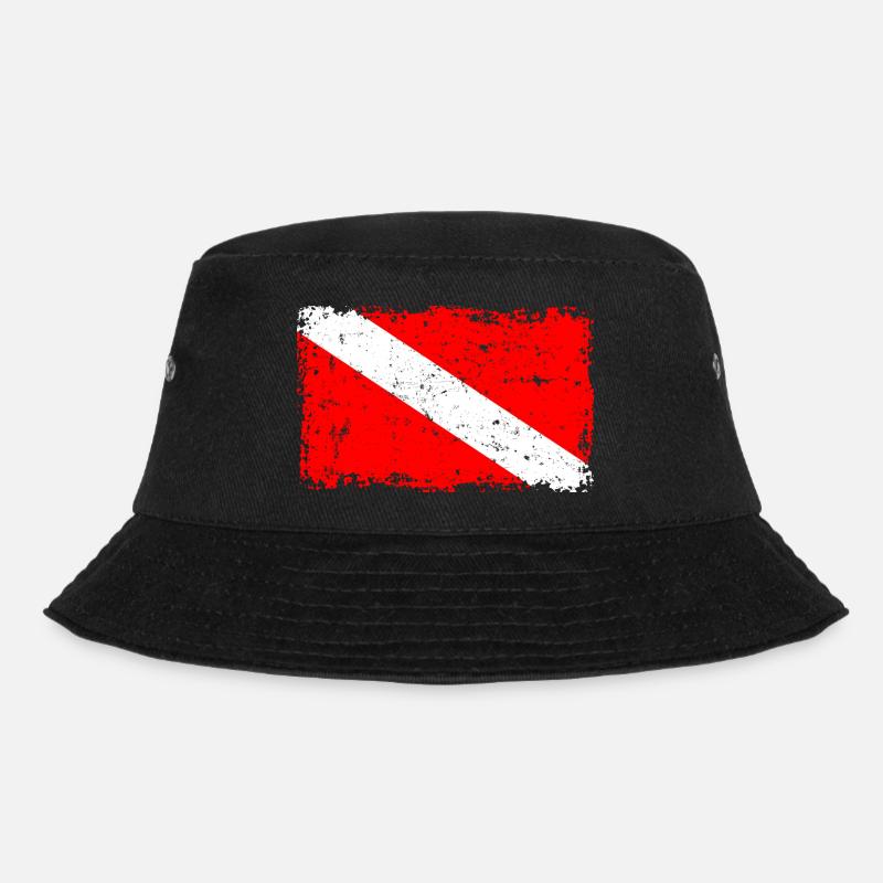 Taucher Flagge - Bucket Hat - Schwarz