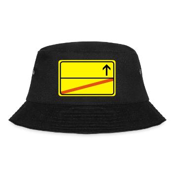 Ortsausgangsschild Leer - Bucket Hat - Schwarz - Vorne - Lela (165cm)